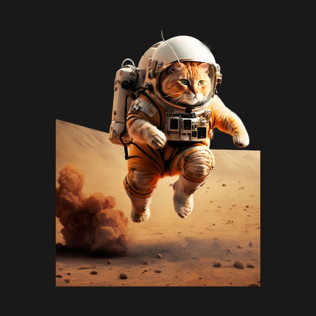 Astronaut cat In Mars by Kileykite 