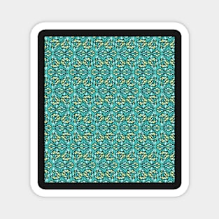 Geometic Blue Diamond Print Magnet