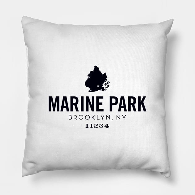 Marine Park (black) Pillow by Assertive Shirts