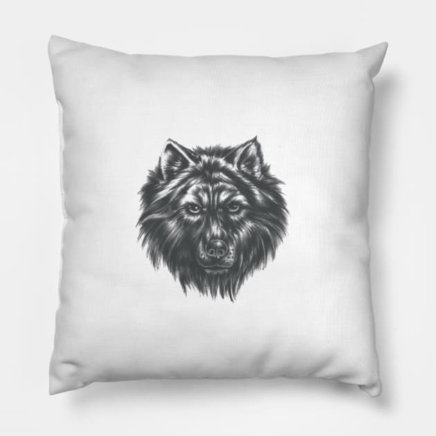 wolf Pillow by DigitalStudio