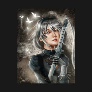 Nier automata portrait fan art Design (eyes edition) T-Shirt