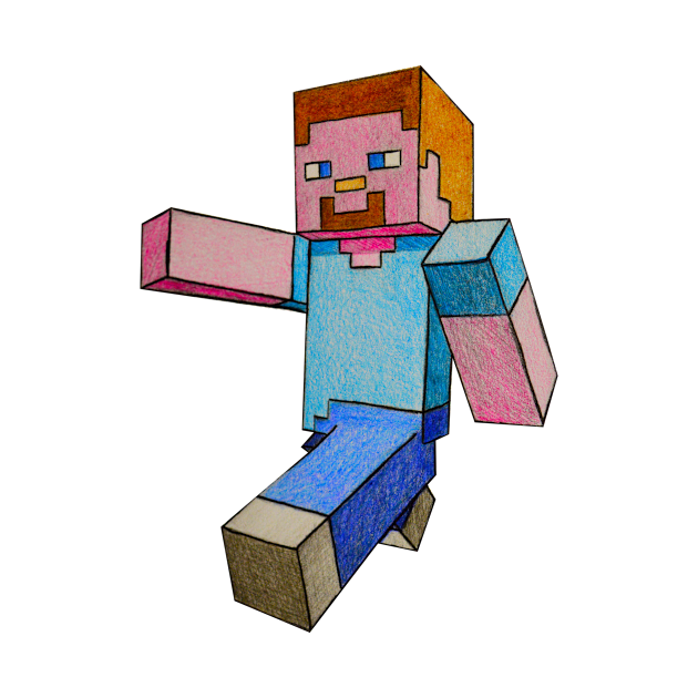 Рисунок minecraft steve