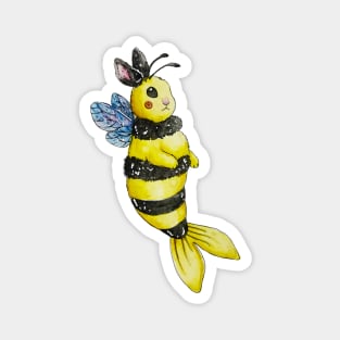 Bee Mermaid Bunny Magnet