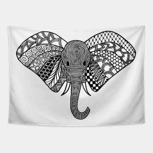 Zentangle Elephant Tapestry