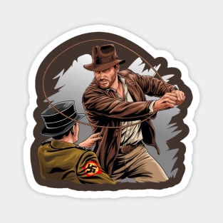 Indiana Punching Nazis Jones Magnet