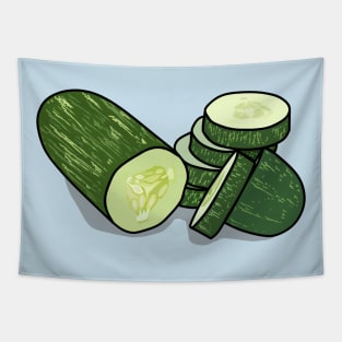 Cucumber cartoon illustration Tapestry