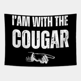 I'm With The Cougar Tapestry