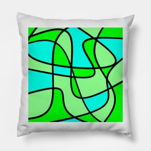 FreeFlow -- Green and Blue Pillow