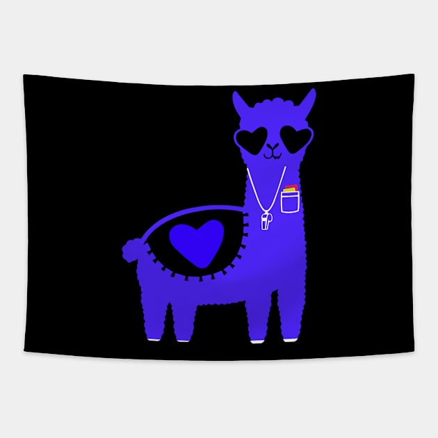 Alpaca Referee Funny Tapestry by Imutobi