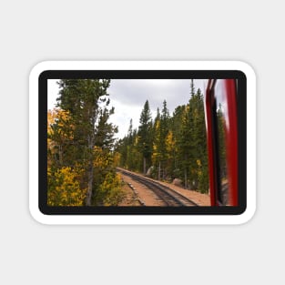 Pikes Peak Cog Rail Colorado Autumn Magnet