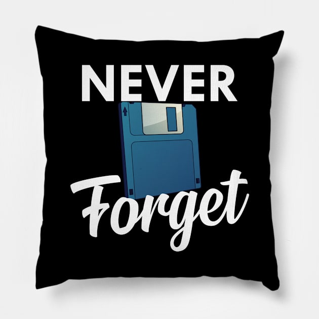 Diskette - Never forget Pillow by KC Happy Shop