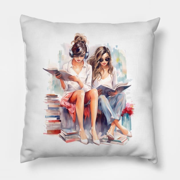 Hot Girls Read Fantasy Pillow by Acid_rain