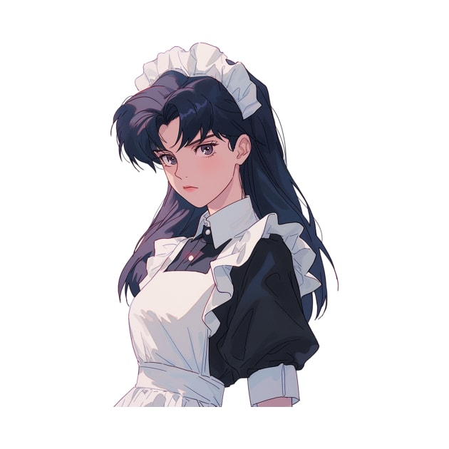 Misato Katsuragi Neon Genesis Evangelion Maid Dress 2! by Graphicvibestore