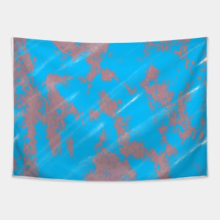 Blue red watercolor shapes art design Tapestry