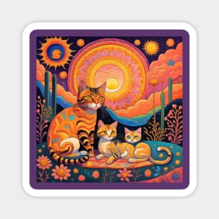 Cute cats familiy Magnet