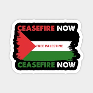 CeaseFire Now Free Palestine Magnet