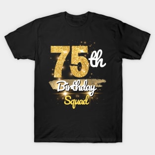 Birthday Squad Gold Glitter Shirt, Crown Birthday' Men's T-Shirt