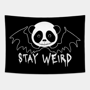 Gothic Panda with Bad Wings | Stay Weird Tapestry