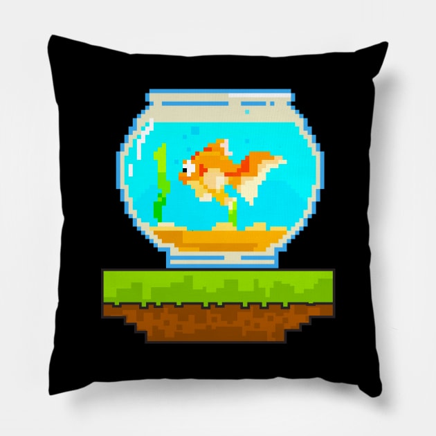 Cute 8-Bit Fish Awesome Animal 8Bit Pet Aquarium Pillow by theperfectpresents