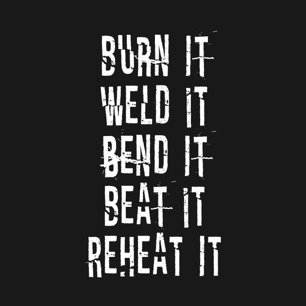 Get It Hot And Hit It Hard. Cool Blacksmith Quotes / Sayings Art Design Gift by kamodan