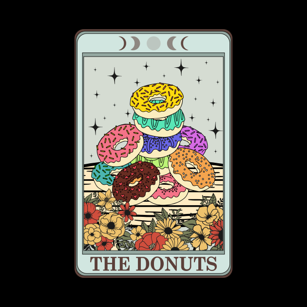 Funny food tarot card, donuts by ThirdEyeDesign