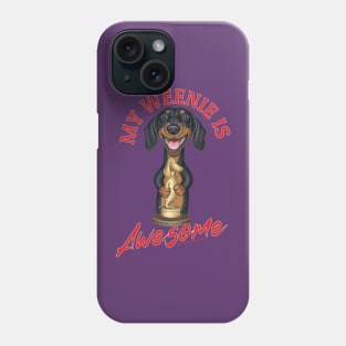 Fun Loving Weenie Dog Earning Awesome Award Phone Case