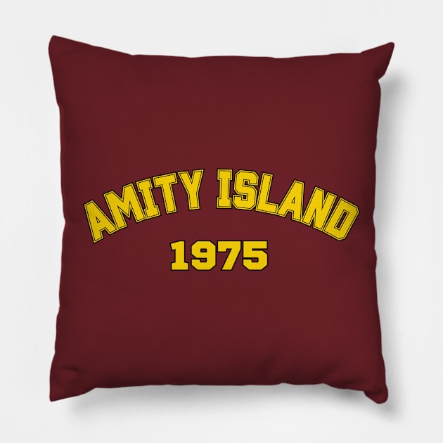 Amity Island 1975 Pillow by Spatski