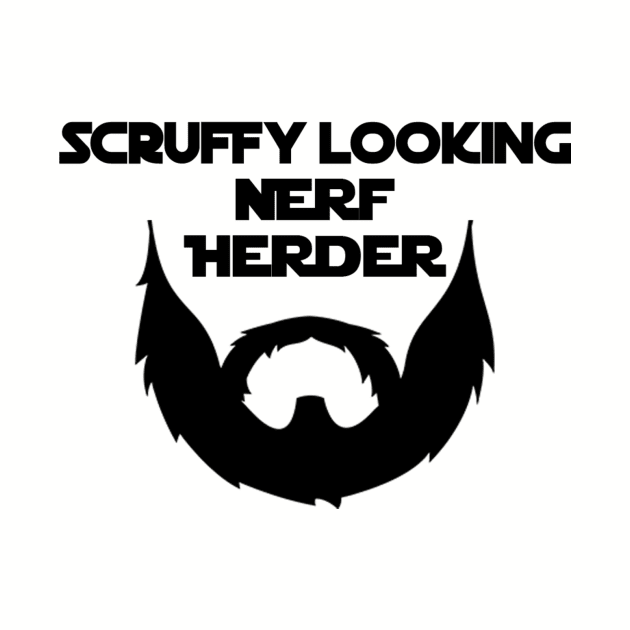 Scruffy Looking Nerf Herder Beard (Black) by Carbonitechat