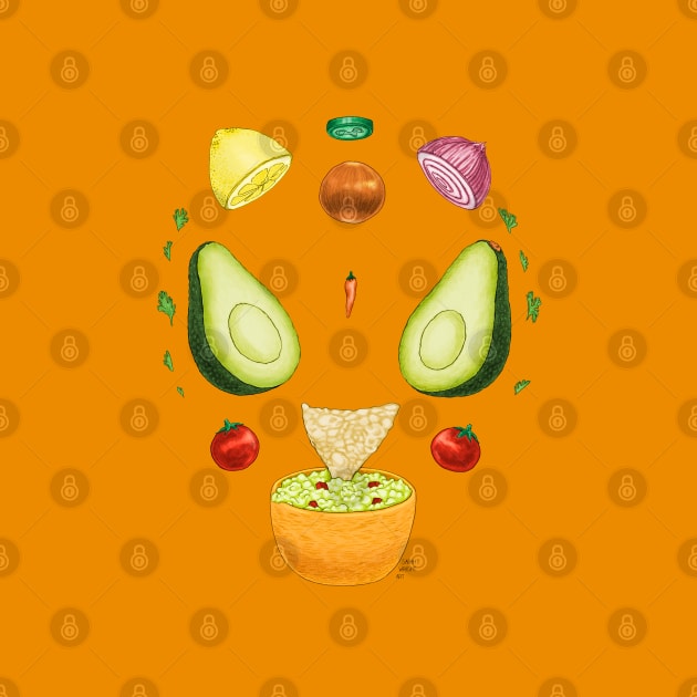 Avocado Diagram by SarahWrightArt