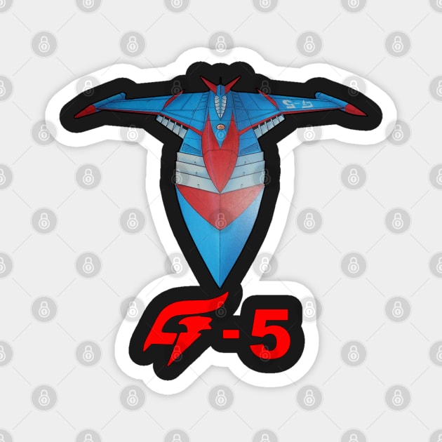 Battle of the Planets & Gatchaman God Phoenix G-5 Magnet by drquest