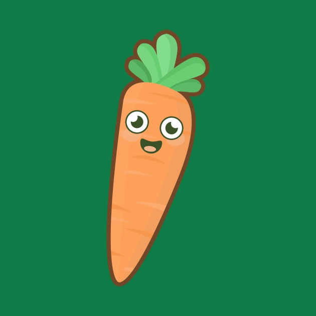 Kawaii Carrot - Happy - T-Shirt | TeePublic