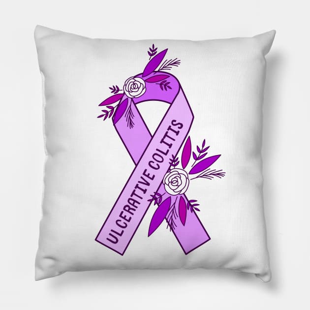 Ulcerative Colitis Awareness Pillow by Sloth Station