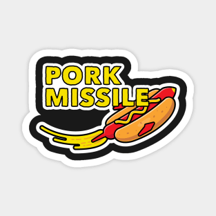 Hot Dog Pork Missile Wiener Rocket Ship Funny Hotdogologist Magnet