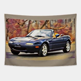 Blue Mazda MX5 Miata Tapestry