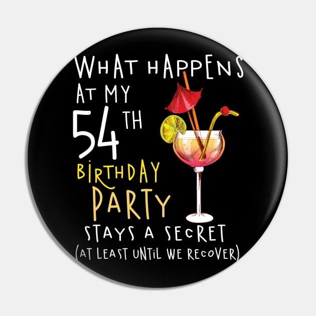 54Th Birthday - What Happens 54Th Birthday Pin by jrgenbode
