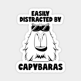 Easily distracted By Capybaras Lover Rodent Cute Capybara Magnet