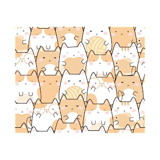 Kawaii Cat Crowd T-Shirt