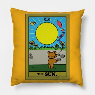 TAROT CARDS | THE SUN. | CAT Pillow