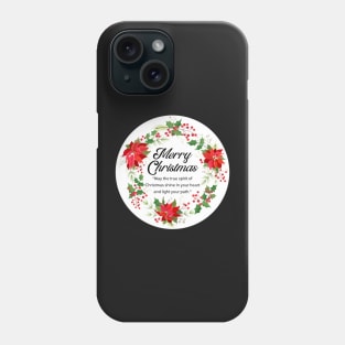 Merry Christmas Round Sticker 18 Phone Case