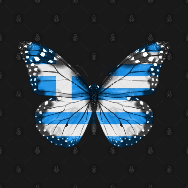 Greek Flag  Butterfly - Gift for Greek From Greece by Country Flags