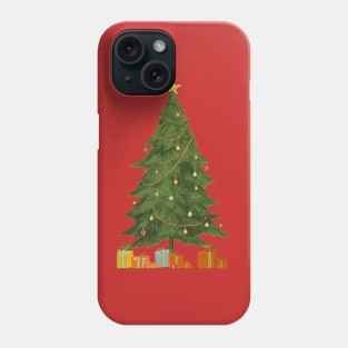 CHRISTMAS TREE AND GIFTS RETRO VINTAGE Phone Case