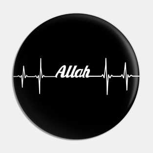 Allah Heartbeat Pulse Frequency Muslim Pin