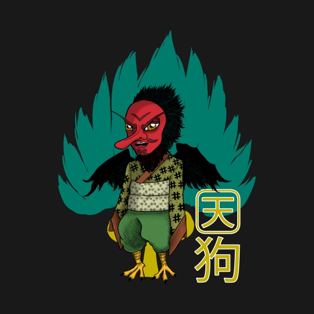 Tengu the most feared Japanese demon in the woods by Isabelmonicarte