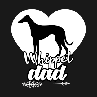 Proud Whippet Dad Heart Arrow T-Shirt