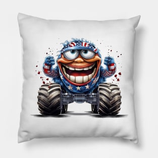 4th of July Monster Truck #4 Pillow
