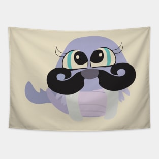 Mustache Walrus Tapestry