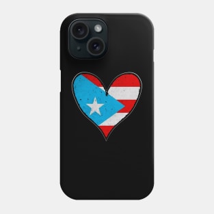 I Love Puerto Rico Heart Boricua Flag Phone Case