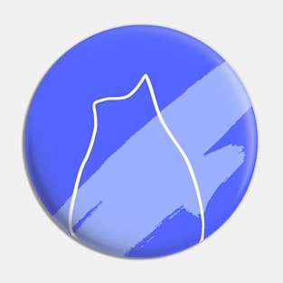 Elegant Blue Ice Bear Abstract Art Pin