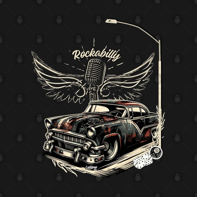 Street Vintage Classic American Muscle Car - Hot Rod and Rat Rod Rockabilly Retro Collection by LollipopINC