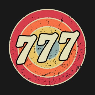 Angel Number 777 (Repeating Numbers) Retro Vintage T-Shirt